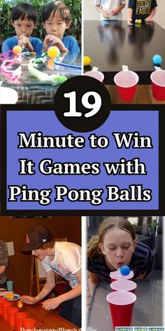 the top ten games with ping pong balls for kids to play in their homes