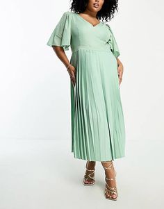 Elegant Green Midi Dress With Flutter Sleeves, Green V-neck Midi Dress For Formal Occasions, Green Midi-length V-neck Dress For Formal Occasions, Tailored Jumpsuit, Mismatched Bridesmaids, Mismatched Bridesmaid Dresses, Fancy Party, Sleeve Midi Dress, Midi Dress With Sleeves