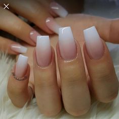 Unghie Sfumate, Nails 2018, Nails Ombre, Nails French Tip, Short Square Acrylic Nails, Colorful Nails, Super Nails, Nails Easy