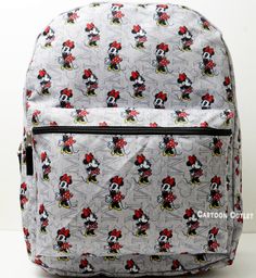 Disney Minnie Mouse Large 16" Backpack. 100% New and Original. Measures 16" Height 12" Width And 5" Depth Fast Shipping In The USA. Disney Minnie Mouse Backpack, Disney Mickey Mouse Standard Backpack, Disney Minnie Mouse Standard Backpack, Minnie Mouse Backpack For Back To School, White Mickey Mouse School Backpack, Minnie Mouse Standard Backpack For School, Minnie Mouse School Bag For Back To School, Minnie Mouse Standard School Backpack, Disney Mickey Mouse Backpack For School