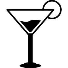 Drink Vector, Cocktails Vector, Martinis Drinks, Red Monochrome, Silhouette Clip Art, Cocktail Drink, Glasses Drinking, Lemon Slice, Vector Png