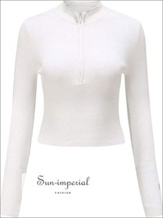 Sun-Imperial Material Composition:knitting Material:Polyester Technics:Flat Knitted Sleeve Length(cm):Full Pattern Type:Solid Closure Type:None Collar:V-Neck Item Type:Pullovers Sleeve Style:REGULAR Style:High Street Decoration:NONE Clothing Length:Short sun-imperialOther Sleeve Length:long sleeve Pop elements / Technology:zipper See size chart : https://sun-imperial.com/pages/size-chartSizing advice :Most items run small ( discluding swimsuits and shoes) - If you are not sure which size will wo White Half-zip Sweater, Trendy White Half-zip Top, White Zipper Closure Sweater For Spring, White Zipper Sweater For Spring, Trendy White Tops With Zipper Closure, Trendy White Top With Zipper Closure, White Half-zip Sweater With Zipper Closure, White Half-zip Winter Top, Street Decoration