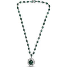 Ignite your passions with the ethereal beauty of the Oval Emerald Flowering Halo Drop Necklace by Roman & Jules. This exquisite piece, crafted in 18K white gold, features a mesmerizing 6.85 carat oval-cut emerald at its heart. The emerald is embraced by a delicate flowering halo adorned with shimmering white diamonds, creating a harmonious dance of color and sparkle.As this necklace gracefully drapes along the neckline, the captivating combination of emeralds and diamonds continues, ensuring a b Exquisite White Gold Emerald Necklace With Diamond Cut, Elegant White Gold Emerald Necklace For Anniversary, Dazzling Platinum Oval Necklaces, Exquisite Silver Emerald Necklace With Brilliant Cut, Exquisite White Gold Emerald Necklace With Gemstones, Oval Emerald Necklaces For Wedding, Luxury Platinum Oval Necklace, Elegant Oval Emerald Necklace For Wedding, Elegant Oval Emerald Necklace For Formal Occasions