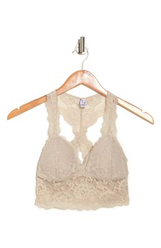 A sultry floral lace bralette with a back cutout offers a sophisticated style that can be worn as bold standout piece or a supportive underwear. V-neck Shell: 86% rayon, 14% spandex; lining: 95% polyester, 5% spandex Hand wash, dry flat Imported Chic Lace Crop Top Bra Friendly, Fitted Low-cut Lace Bra, Elegant Lace Bra-friendly Crop Top, Spring Lace Bra With Lace Closure, Lace Bra With Lace Closure For Spring, Elegant Lace Crop Top Bra Friendly, Elegant Lace Crop Top, Bra-friendly, Lace Bra For Spring, Elegant Lace Crop Top, Bra Friendly