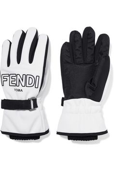 Black And White Gloves, Gloves White, Fendi Handbag, Fendi Logo, Snow Outfit, Sorel Boots, Gloves Black, Ski Gloves