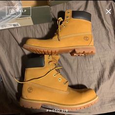 Original Wheat Colorway, Never Worn, Came Scuffed From The Manufacturer 11 Womens, 9.5 Mens Brown Timberland Work Boots For Streetwear, Timberland Brown Work Boots For Streetwear, Timberland Brown Streetwear Work Boots, Classic Timberland Work Boots For Streetwear, Timberlands Shoes, Timberlands Women, Timberland Shoes, Waterproof Boots, Baggy Fits