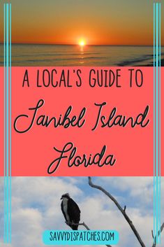 the sun setting over the ocean with text that reads a local guide to fankel island florida