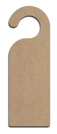 a brown paper sign with a wooden hanger on it's side, isolated against a white background