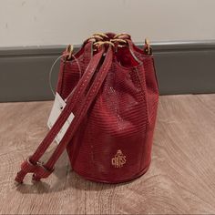 Got This Cutie From Mark Cross Nyc Sample Sale Never Used It Can Fit Iphone 11 Height Is Around 6 Inch No Dust Bag No Low Ball Please Luxury Red Pouch For Everyday Use, Luxury Red Formal Pouch, Luxury Red Pouch Bucket Bag, Red Textured Leather Shoulder Bag For Evening, Elegant Red Travel Pouch, Red Crossbody Bucket Bag For Formal Occasions, Formal Red Bucket Bag With Gold-tone Hardware, Red Formal Crossbody Bucket Bag, Designer Red Bucket Bag For Formal Occasions