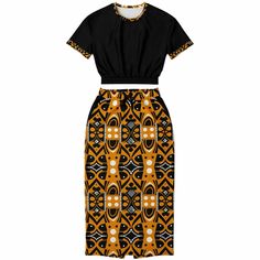 Embrace the vibrant heritage of Africa with our exclusive African Yellow & Black Color Block Mud Cloth printed two-piece set, seamlessly blending comfort and cultural flair. This fashion-forward ensemble features a cropped short sleeve sweatshirt paired with a matching long pocket skirt, adorned with an intricate and colorful Kente Cloth print.Crafted from a premium blend of 20% cotton, 75% polyester, and 5% spandex, this set offers both durability and comfort. The smooth cotton handfeel surface Short Sleeve Sweatshirt, Pocket Skirt, Kente Cloth, African Print Dress, Before Midnight, Cropped Style, Mud Cloth, Skirts With Pockets, White Sneakers