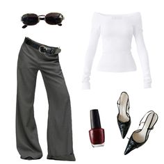 office siren outfit, siren core, summer outfit, secretary outfit, y2k office outfit, devil wears prada, office girl, job interview, nyc, chic, elegant, classy, businesswoman, wide leg trousers outfit, long sleeve outfit, sling back heels, kitten heels Office Siren Casual, Work Siren Outfit, Wide Leg Office Outfit, Y2k Work Outfit, Elegant Trousers Outfit, Y2k Office Wear, Siren Office Outfit, Office Siren Outfit