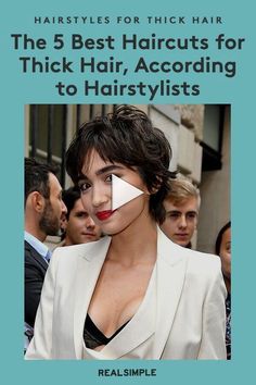 ✓✓ We asked stylists to share the best hairstyles and haircuts for thick hair...cluding bobs...xies...yers...ags...d more. trendy short hair styles for women 2023, trendy short hair styles 2024, trendy short hair styles with bangs, trendy short hair styles black women. Best Haircuts For Thick Hair, Haircut Thick Wavy Hair, Thick Wavy Haircuts, Thick Frizzy Hair, Layered Thick Hair, Thick Coarse Hair, Short Wavy Haircuts, Haircuts For Thick Hair, Course Hair