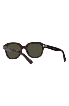 This classic pair of sunglasses is detailed with a square silhouette and logo-branded temples for a retro-inspired vibe. 53mm lens width; 20mm bridge width; 145mm temple length 100% UV protection Prescription-compatible Plastic Made in Italy Square Frame Polarized Sunglasses For Travel, Square Frame Sunglasses With Gradient Lenses For Travel, Travel Sunglasses With Polarized Square Frame, Square Frame Sunglasses With Mirrored Lenses For Travel, Wayfarer Sunglasses With Gradient Lenses For Travel, Classic Brown Square Frame Sunglasses, Classic Mirrored Sunglasses For Travel, Classic Brown Sunglasses For Travel, Classic Wayfarer Sunglasses For Travel