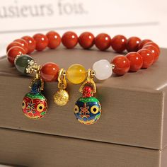 Red Agate Meaning, Red Jade Bracelet, Style Africain, X Box, Carnelian Stone, Christmas Bracelet, Bracelet Diy, African Style, Jade Bracelet