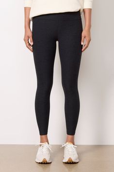 Crafted in buttery soft spacedye fabric, these Beyond Yoga leggings will take you from workout to weekend lounging with ease. These midi-length leggings sit at the natural waist and are designed with moisture-wicking breathability and gentle, supportive compression for an always-flattering fit. | BEYOND YOGA Women's Spacedye Caught In The Midi High Waisted Legging Pants, Size XS, Black Mid-rise 4-way Stretch Leggings For Pilates, Mid-rise 4-way Stretch Athleisure Leggings, Athleisure Leggings For Yoga With 5-inch Inseam, Compressive Mid-rise Leggings For Yoga, Micro-elastic Sweat Resistant Leggings For Yoga, Beyond Yoga, Fashion 101, Fall Shopping, Yoga Women