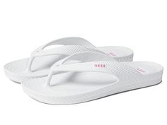 Reef Water Court - Women's Shoes : White : Stroll around by your favorite beachside wearing the Reef Water Court sandals. Water-friendly flip-flop sandals featuring textured synthetic upper. Synthetic lining. Toe post silhouette. Brand name engraved on the footbed and the straps. Easy slip-on style. Synthetic outsole. Imported. Measurements: Weight: 3 oz Product measurements were taken using size 9, width B - Medium. Please note that measurements may vary by size. Weight of footwear is based on White Flip Flops With Textured Footbed For Beach, White Textured Footbed Flip Flops For The Beach, White Beach Flip Flops With Textured Footbed, White Textured Flip Flops For Beach, White Synthetic Sandals For Pool, White Synthetic Sandals For The Pool, White Adjustable Sport Sandals For Beach, Adjustable White Sport Sandals For Beach, White Synthetic Flip Flops For Pool