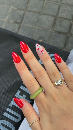 Nail Designs 2022, Bright Red Nails, Kutek Disney, Red Acrylic Nails, Cherry Nails, Smink Inspiration, Red Nail Designs, Red Nail