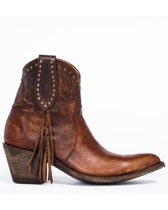 Fringe along piping Studded pull tabs Leather outsole Side zipper Pointed toe Cowboy heel Full-grain leather Leather lining Western Boot Outfit, Fringed Boots, Shyanne Boots, Western Boots Outfit, Steampunk Boots, Ariat Boots, Western Ankle Boots, Fashionable Snow Boots, Hot Boots