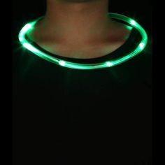 27 Inch LED Light Up Chaser Necklace - Party Glowz School Spirit Activities, Led Necklace, Led Necklaces, Neon Necklace, Fibre Optics, On Off Button, Green Necklace, Fiber Optic, School Spirit