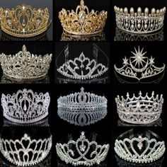 many different types of tiaras and crowns