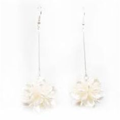 Paparazzi Swing Big White Earrings Nickel-free White Hoop Earrings For Party, Nickel Free White Hoop Earrings For Party, White Flower Earrings With Ear Wire For Party, White Linear Earrings For Pierced Ears For Party, White Sterling Silver Flower Earrings For Party, White Linear Earrings With Ear Wire For Party, Paparazzi Earrings, Dream Catcher Earrings, Orange Earrings