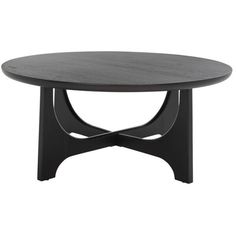 a black table with an oval wooden top