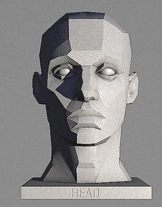 an image of a head made out of paper