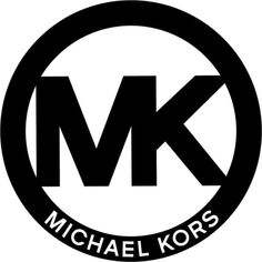 michael kors logo with the letter k in black and white on a white background