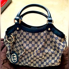 100% Authentic Gucci Bag Only Used One Time Like New Condition Bags Gucci, Gucci Bags, One Time, Gucci Bag, Limited Time, Color Blue, Bag Lady, Like New, Gucci