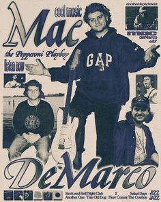 an advertisement for a band called mac demaco with the caption's name