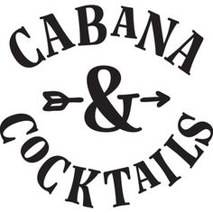 the logo for campfires and cocktails, with an arrow pointing to it