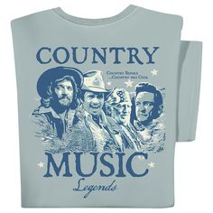 the country music t - shirt is shown with an image of two men and one woman