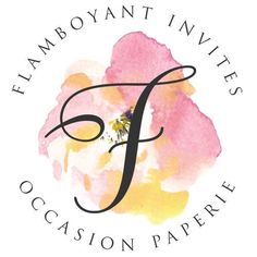 the logo for flamboyant inviets occasionsonpapers, which has been