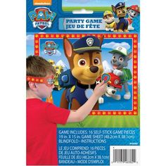 the paw patrol party game is in its package