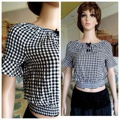 "womens crop top Back white top Back white Gingham top Gingham Dirndl Blouse womens top dirndl top S Please refer to photos for details of condition. Condition: very good vintage Measurements : Length: 44 cm/ 17.3\" Bust: 90cm/35.4\" Waist: 64 cm/25.2\" Size: S note The color on the pictures may vary due to monitor settings and light reflections. Ready to ship Please do not hesitate to contact with me for any questions. Thank you for shopping today!" Plaid Pants Women, Womens Crop Top, Tartan Pants, Dirndl Blouse, Gingham Top, Retro Pants, Disco Pants, Hippie Shirt, Gingham Tops