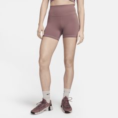 Up for a workout or down to chill, these shorts are the Ones that are ready for whatever you are. Their midweight, peachy-soft fabric stretches with your every move and dries quickly. Plus, a ribbed high waist is designed to meet your favorite cropped tops for a head-to-toe look that you can feel confident and comfortable in all day long. Nike High-waisted Workout Shorts, Nike Biker Shorts With Built-in Shorts For Gym, Nike Athleisure Shorts With Short Legs, Nike High-waisted Sporty Shorts, Nike Functional Sports Shorts, Nike Sporty High-waisted Athletic Shorts, Nike Sporty High-waisted Shorts, Sporty Nike High-waisted Shorts, Nike Athletic Shorts With Built-in Shorts