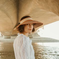 Magnolia Visor – Freya Hat Form, Lost Luggage, Straw Visor, Peach Fuzz, Brown Velvet, Visor Hats, Ribbon Trim, Velvet Ribbon, Summer Essentials