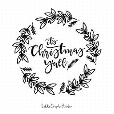 the christmas sale sign with leaves around it