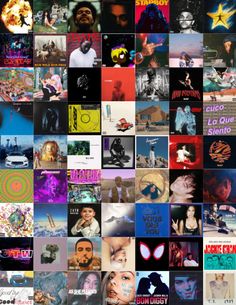 a collage of various album covers and images