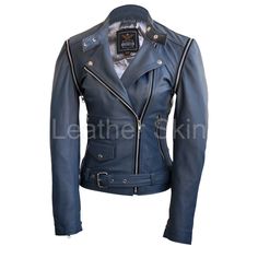 Leather Skin Women Gray Grey Brando Genuine Leather Jacket Motor Jacket, Punk Woman, Celebrities Leather Jacket, Grey Leather Jacket, Womens Biker Jacket, Biker Jackets, Vest Women, Real Leather Jacket, Leather Skin