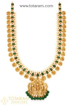 22K Gold "Rama Pattabhishekam" 3 in 1 Long Necklace with Detachable Pendant (Temple Jewellery) - 235-GN3685 in 145.600 Grams Luxury Temple Jewelry Jeweled Necklaces, Luxury Temple Necklace For Wedding, Luxury White Temple Necklace With Tilla, Luxury Gold Temple Necklace For Festivities, Luxury Round Temple Necklace For Gift, Luxury Jeweled Elegant Temple Necklace, Luxury Traditional Temple Necklace With Gold Beads, Luxury Traditional Gold Temple Necklace, Luxury Gold Temple Necklace For Celebration