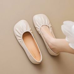 Gender: Women Type: Flats Main Materials: Microfiber Leather Insole: Microfiber Leather, Latex Sole: Rubber Type... Beige Faux Leather Flats For Spring, Spring Beige Faux Leather Flats, Spring Season Beige Faux Leather Flats, Beige Faux Leather Round Toe Flats, Beige Closed Toe Ballet Flats For Office, Beige Synthetic Closed Toe Ballet Flats, Beige Closed Toe Synthetic Ballet Flats, Beige Synthetic Ballet Flats With Round Toe, Beige Round Toe Synthetic Ballet Flats