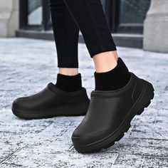 BUCS415 Women's Men's Unisex Casual Shoes - Non-slip Fur Waterproof Chef Boots | Touchy Style Cute Casual Shoes, Kitchen Shoes, Chef Shoes, Black Boots Men, Black Lace Up Boots