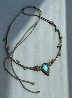 Macrame Headband, Macrame Choker, Crystal Labradorite, Macrame Jewellery, Macrame Colar, Choker Jewelry, Magical Jewelry, Labradorite Necklace, Length Necklace