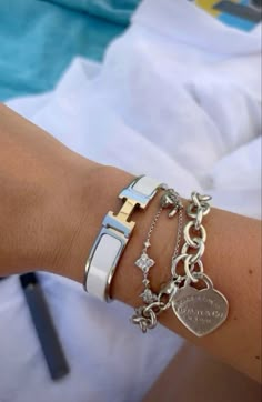 Bracelet Stacks, Jewelry Essentials, Pretty Bracelets, Jewelry Outfit