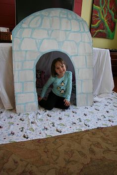 Pink and Green Mama: *Penguin Birthday Party Igloo Fort Photo Area