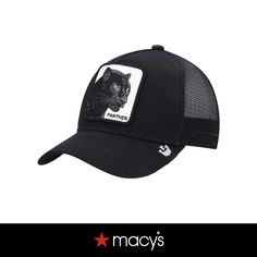 in stock Black 5-panel Snapback Hat With Letter Print, Black Visor Hat With Letter Print, Black 5-panel Baseball Cap With Letter Print, Black 5-panel Hat With Letter Print, Trendy Black Hat For Streetwear, Trendy Black Hats For Streetwear, Black Baseball Cap With Graphic Print And Curved Bill, Black Baseball Cap With Graphic Print, Black Graphic Print Snapback Trucker Hat