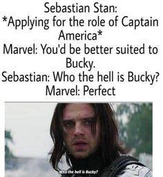 Moving Quotes, Marvel Pins, Marvel Comics Funny, Bucky Barnes Marvel, Barnes Marvel, Marvel Headcanon, Superhero Memes, Best Marvel Characters, Funny Marvel