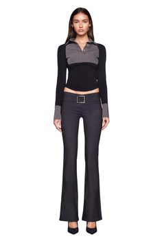 SHARAH TOP - BLACK : GREY – I.AM.GIA Homeless Clothes, Pinstripe Pants Outfit, Buisness Casual Women, Acubi Fashion, Outrageous Fashion, Buisness Casual, 6th Form, Sixth Form, Sheer Bra