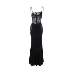 Alessandra Rich black laminated jersey slip dress with lace details, straight neckline, side zip closure, and spaghetti straps. Regular fit. Slip Dress With Lace, Makeup Travel Case, Alessandra Rich, Lace Slip Dress, Straight Neckline, Lace Slip, Fit Dress, Travel Makeup, Viscose Fabric